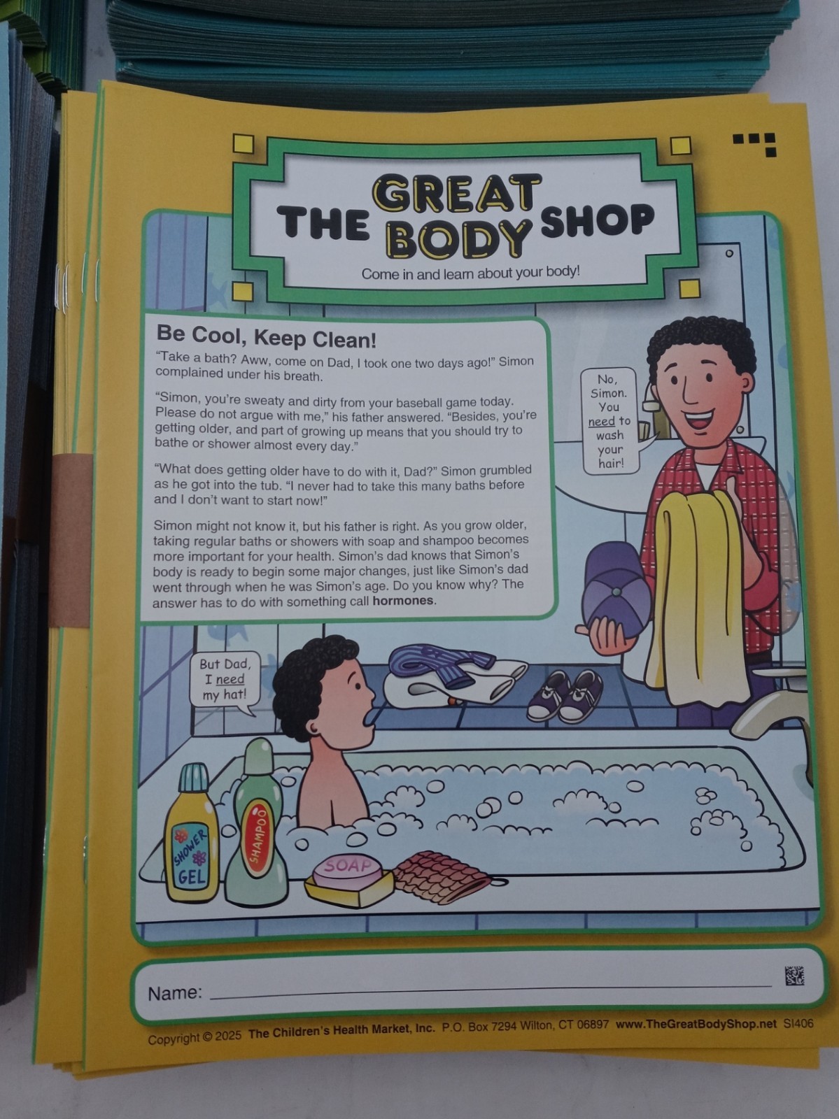 The Great Body Shop Family Bulletin, 4 different bulletins approx 90 copies each