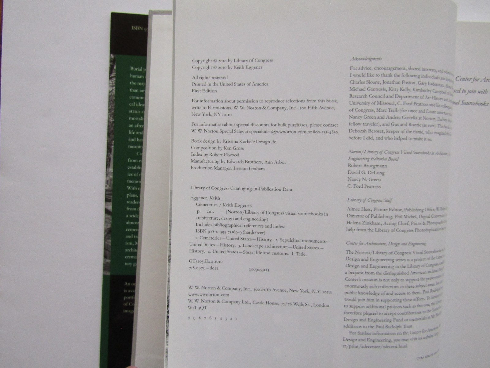 Goth!? CEMETERIES 2010 HC First Edition w/ $75.00 DJ Clean/Unmarked