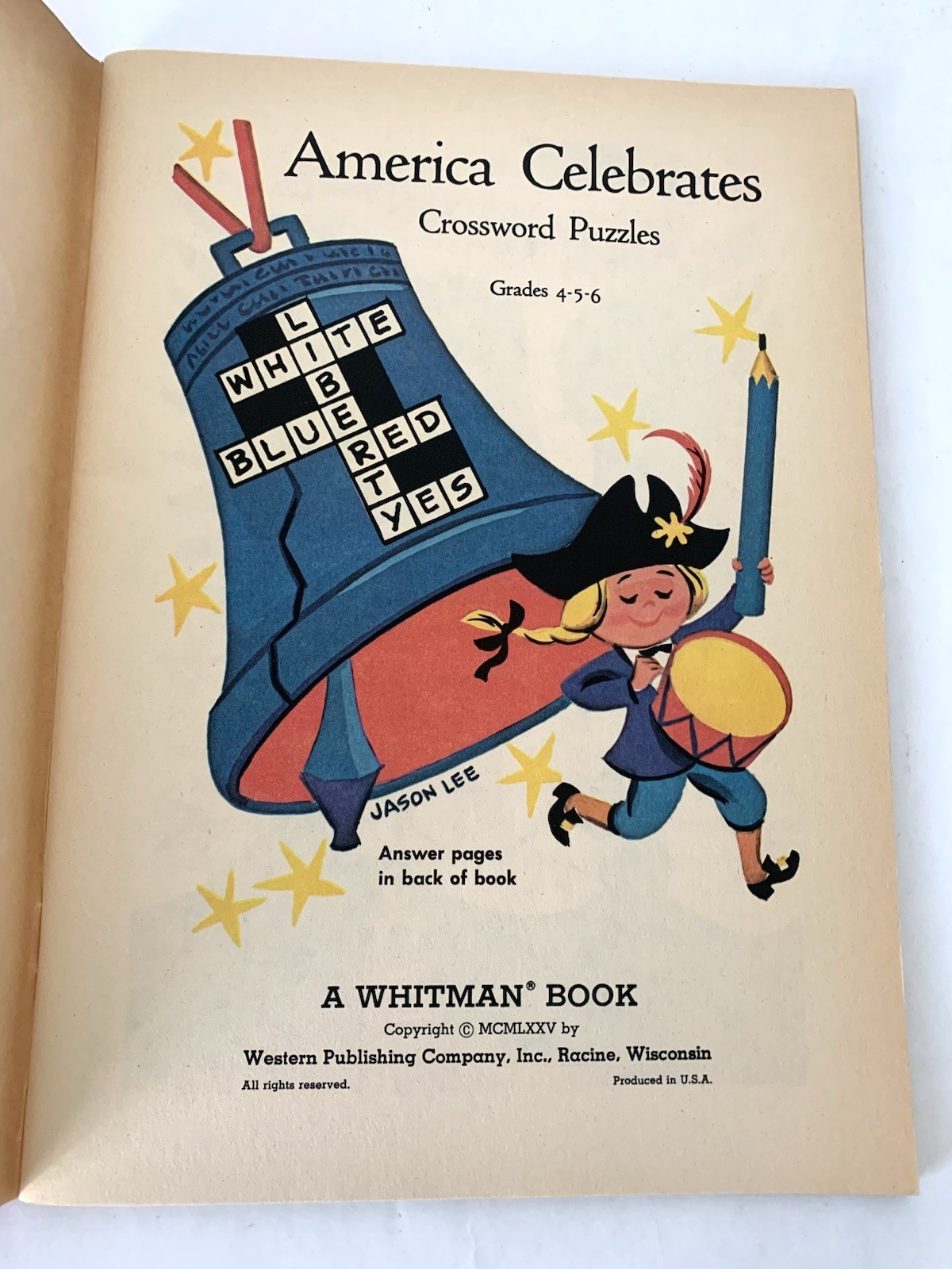 VTG 1975 America Celebrates Grades 4-6 Whitman Patriotic Crossword Puzzle Book
