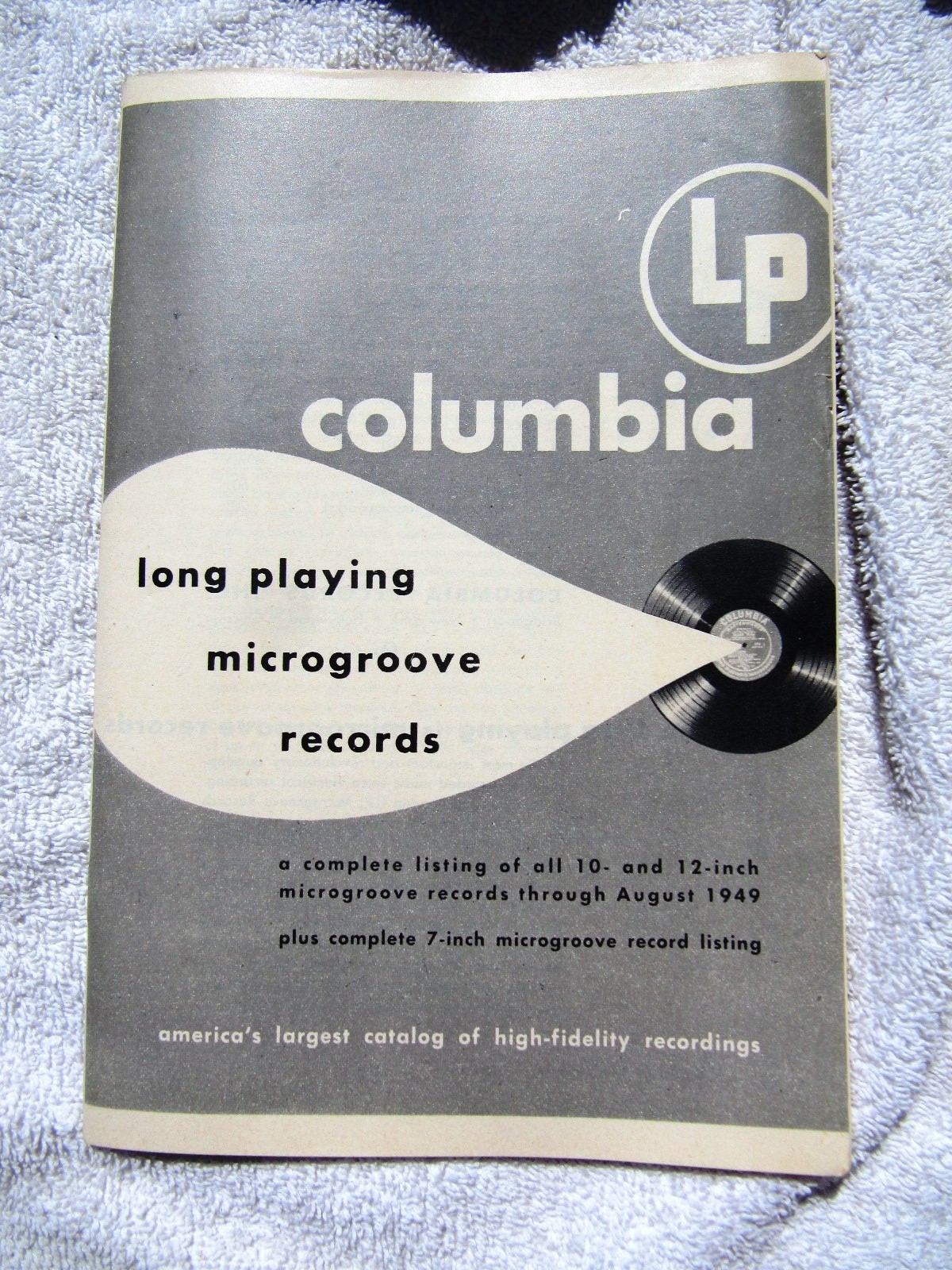 1949 COLUMBIA LP Long Playing Microgroove Records Complete Catalog 7 10 12 inch