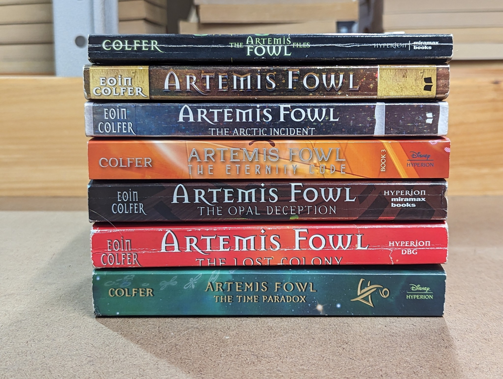 Lot of 7 Artemis Fowl Books by Eoin Colfer #1-6 + Artemis Fowl Files