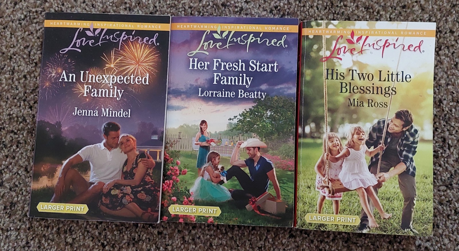 LOT OF 3 LOVE INSPIRED LARGER PRINT PB books