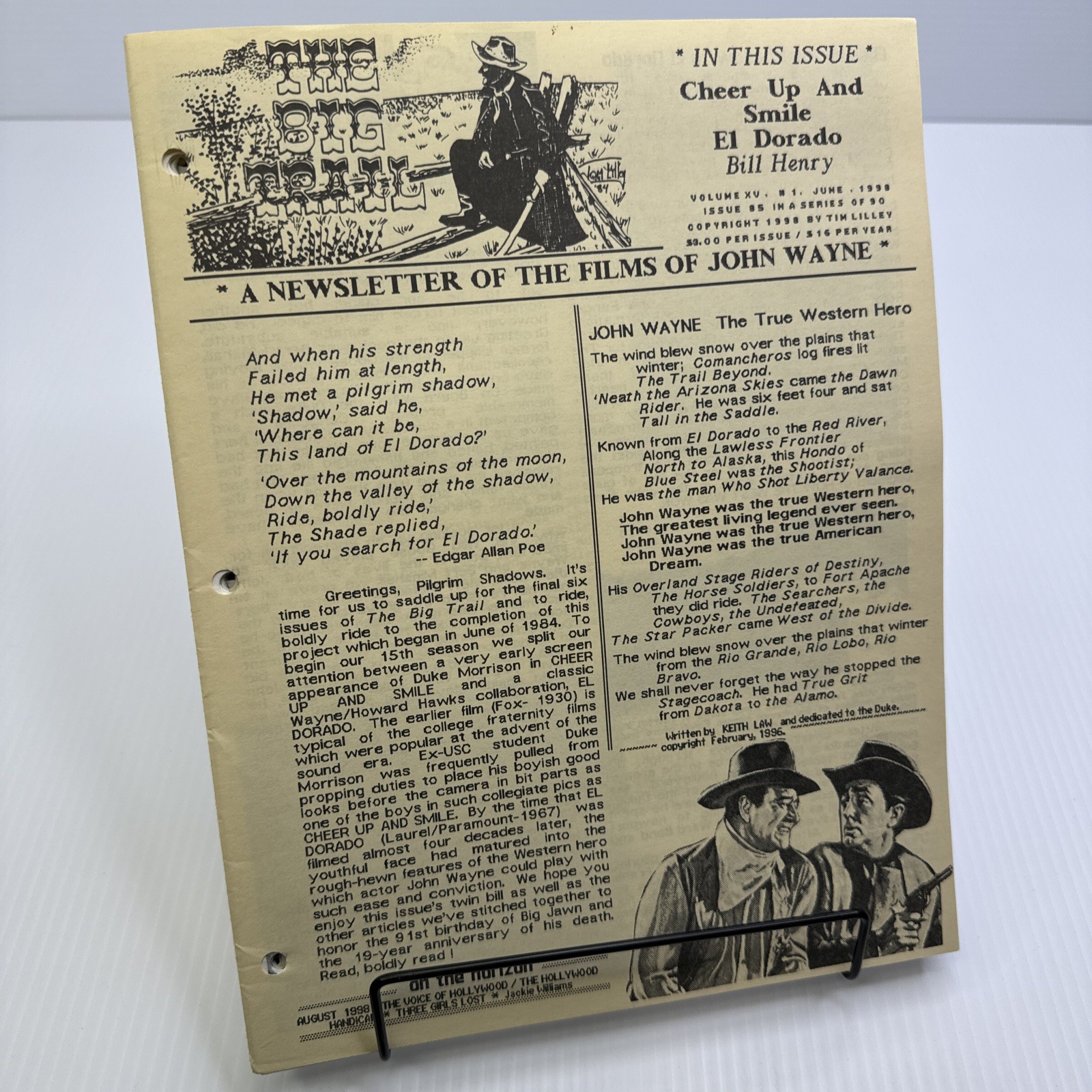 Films of John Wayne Big Trail Newsletter Tim Lilley Complete Volume 15, 6 Issues
