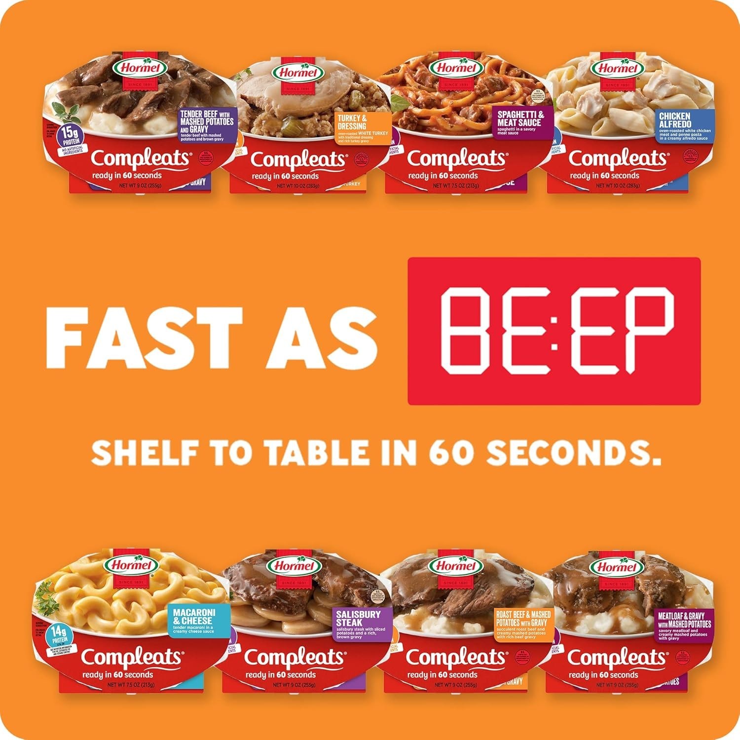 Nourishing 9oz Roast Beef & Mashed Potatoes with Gravy – 6 Microwaveable Trays