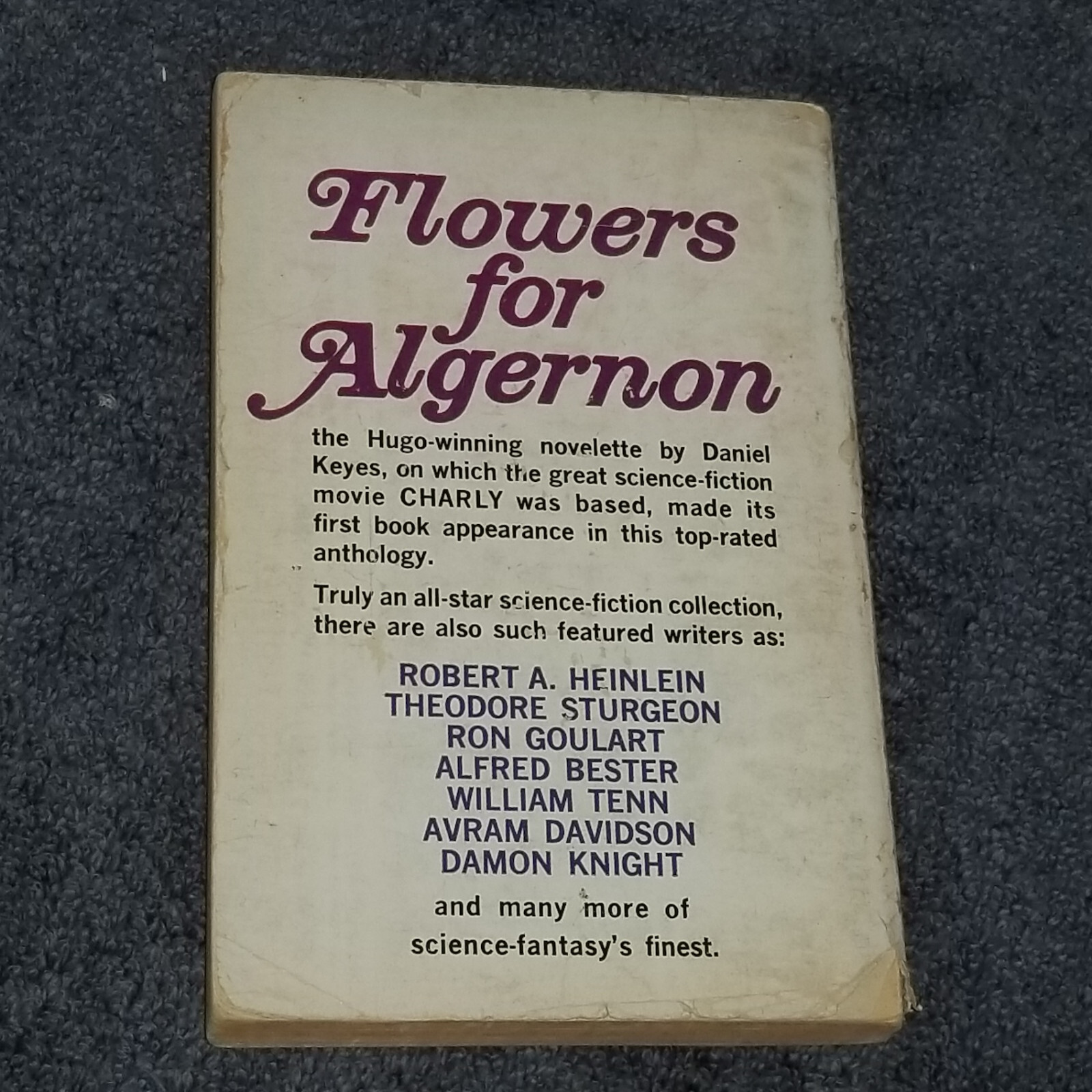 Flowers for Algernon Daniel Keyes Heinlein Tevis Bester etc 1959 Ace FREE SHIPPN