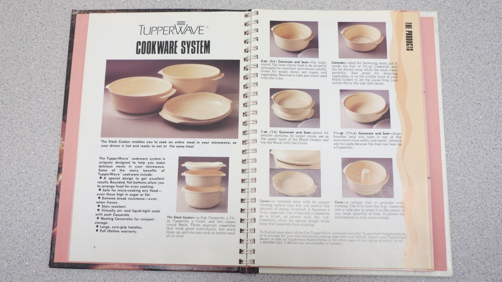 Tupperwave Stack-Cooked Meals – hardcover book with spiral