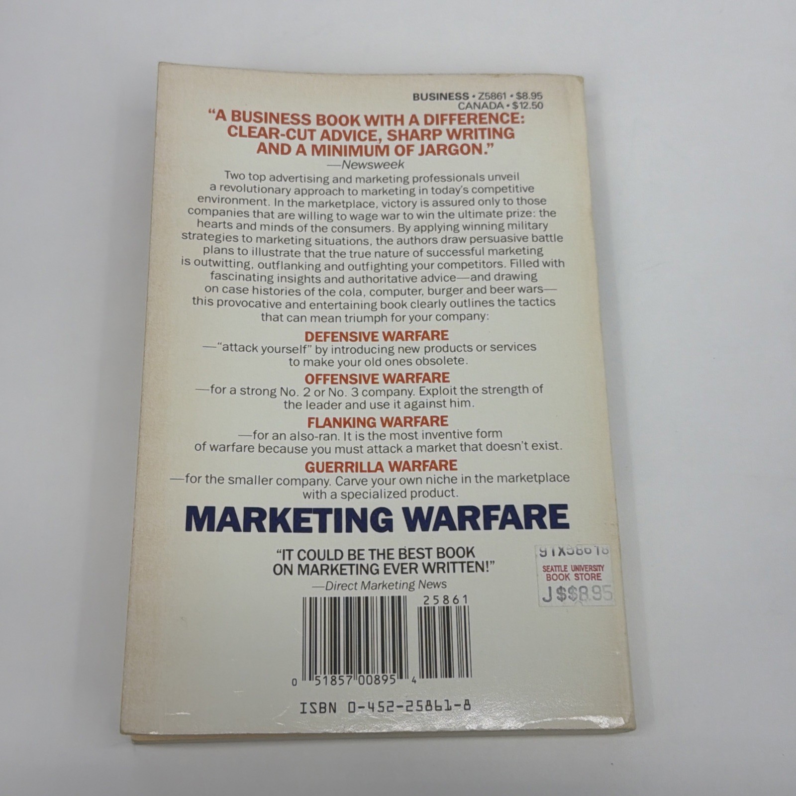 Marketing Warfare By Al Ries & Jack Trout (Paperback, 1986)
