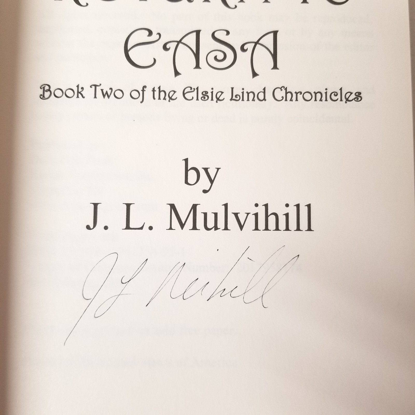 SIGNED – Return To EASA by J. L. Mulvihill, Book 2 Of Elsie Lind Chronicles Dark