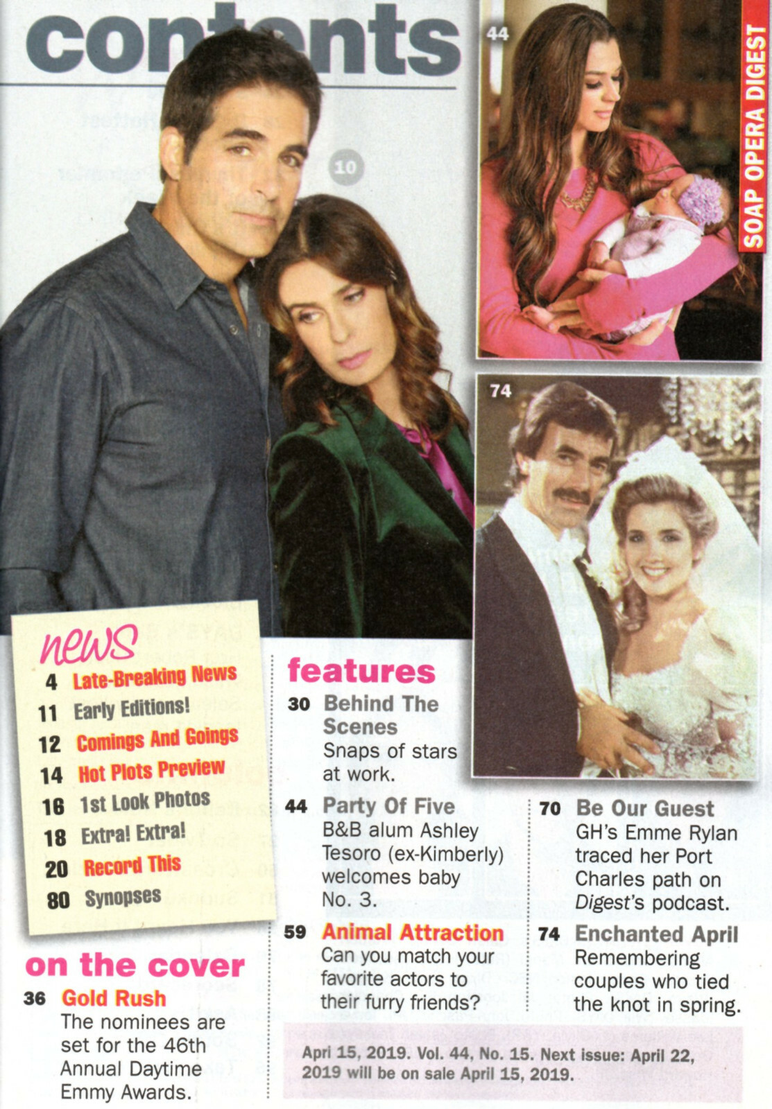 Soap Opera Digest Days of Our Lives Katherine Kelly Lang Robert Scott Wilson