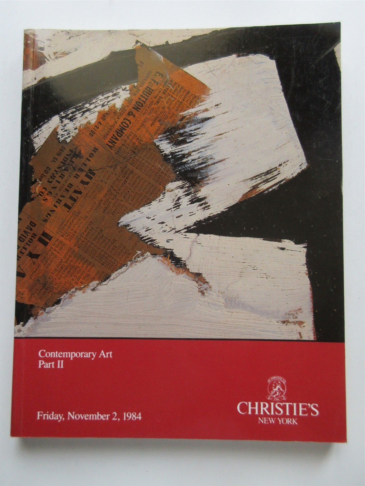 Christie’s Auction Catalog Contemporary Art Part II Nov 1984 New York