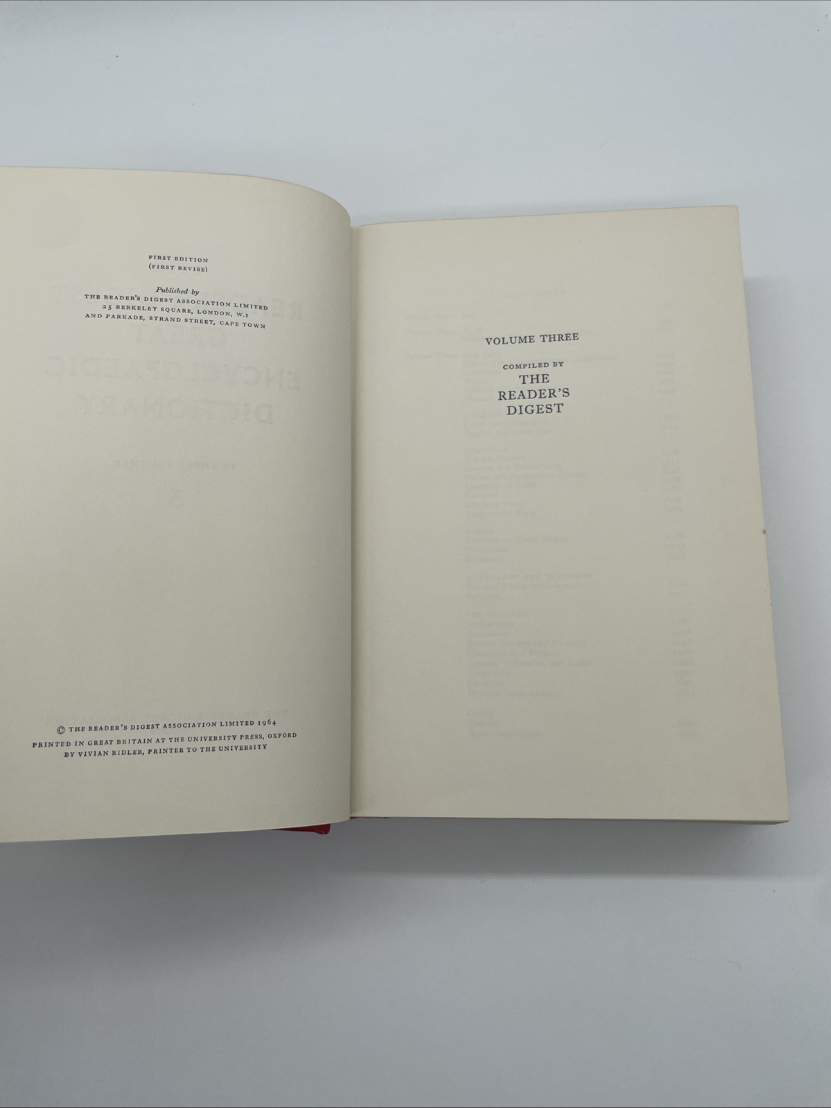 The Readers Digest Great ENCYCLOPAEDIC Dictionary Volume1,2,3 – 1964 1st Ed