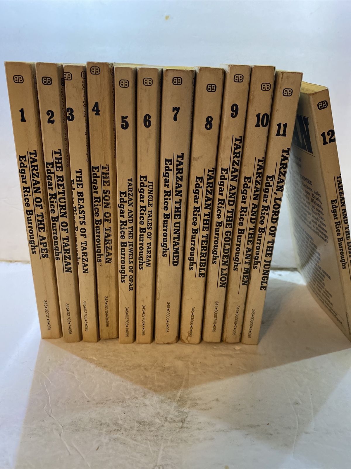 Lot of 12: Tarzan Series Books 1-12 – Edgar Rice Borroughs (Paperback)