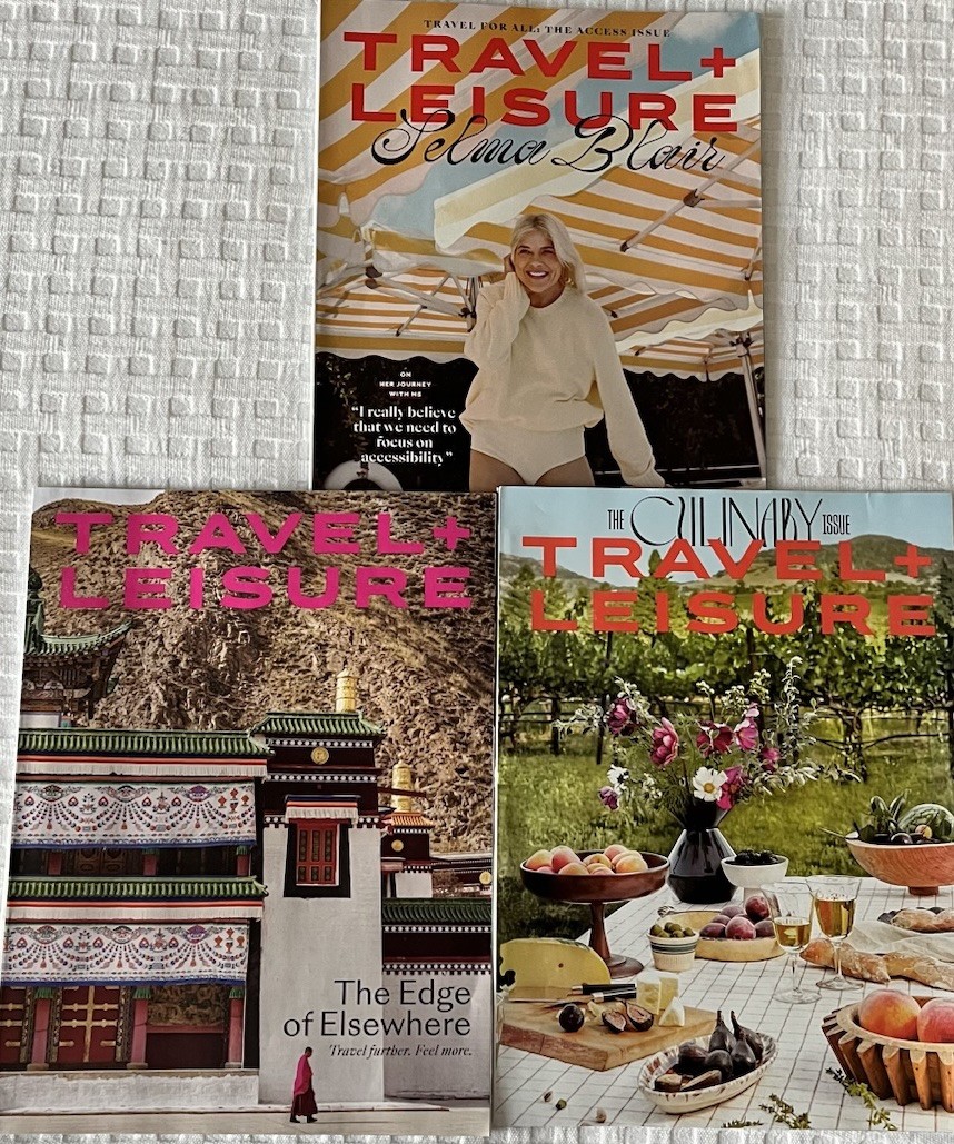 Lot of 3 Travel + Leisure Magazines 2024-2025 Selma Blair, Culinary, Adventure