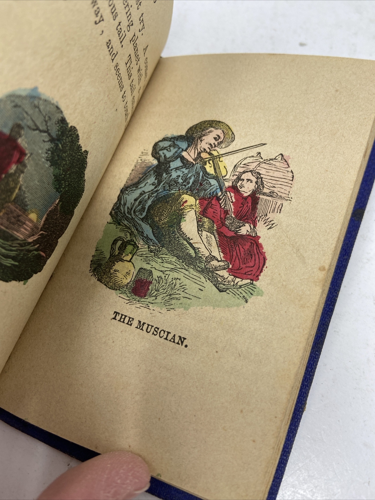 1880’s Antique Mini Kriss Kringle Illustrated Hand Colored Mini Book Christmas