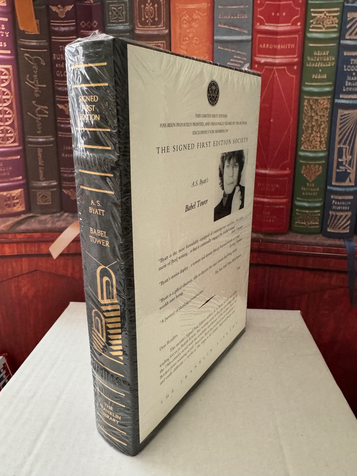 Babel Tower by A. S. Byatt (1996, Hardcover) Franklin Library SIGNED 1st Leather