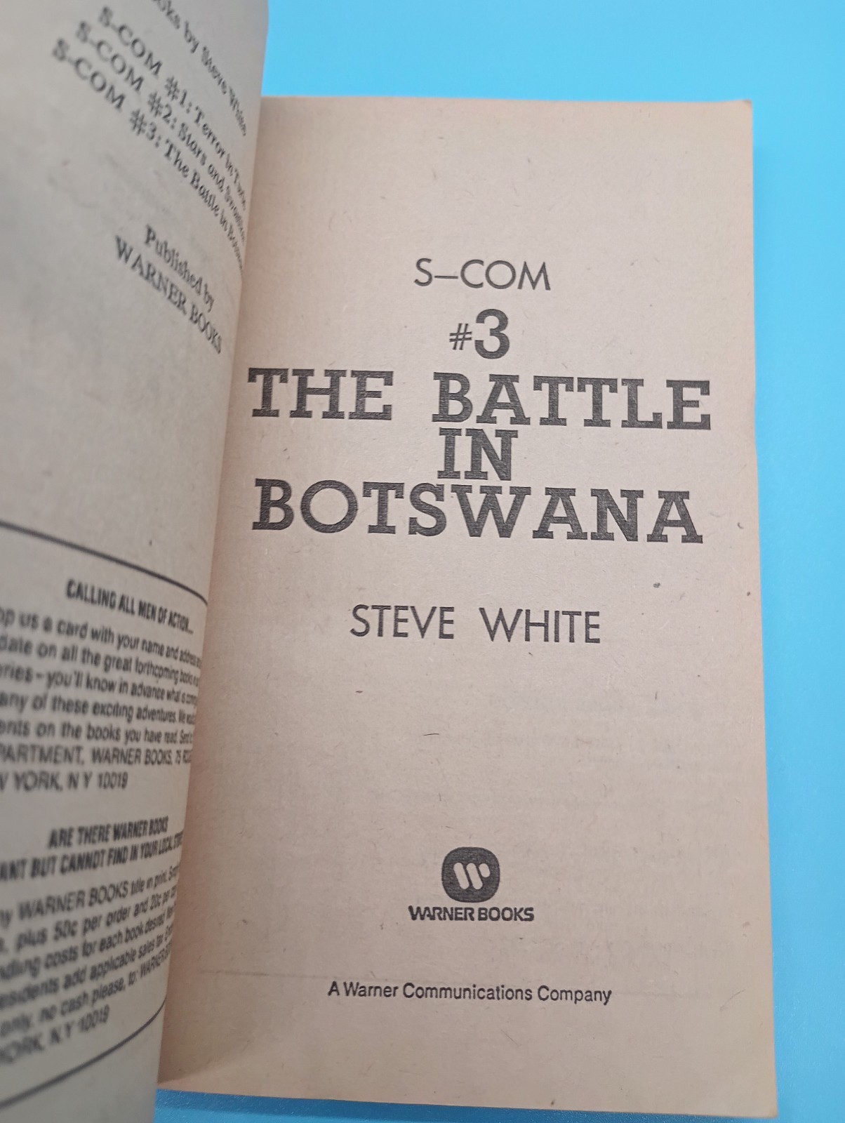 S-COM #3 The Battle In Botswana By Steve White 1982 First Edition/First Printing