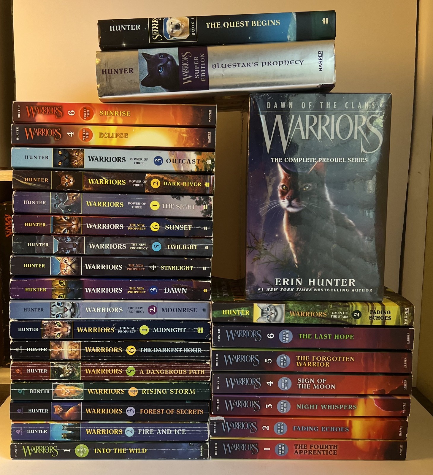 Warriors Erin Hunter 32 Book Lot Complete Arcs + Dawn of the Clans Boxset + Seek