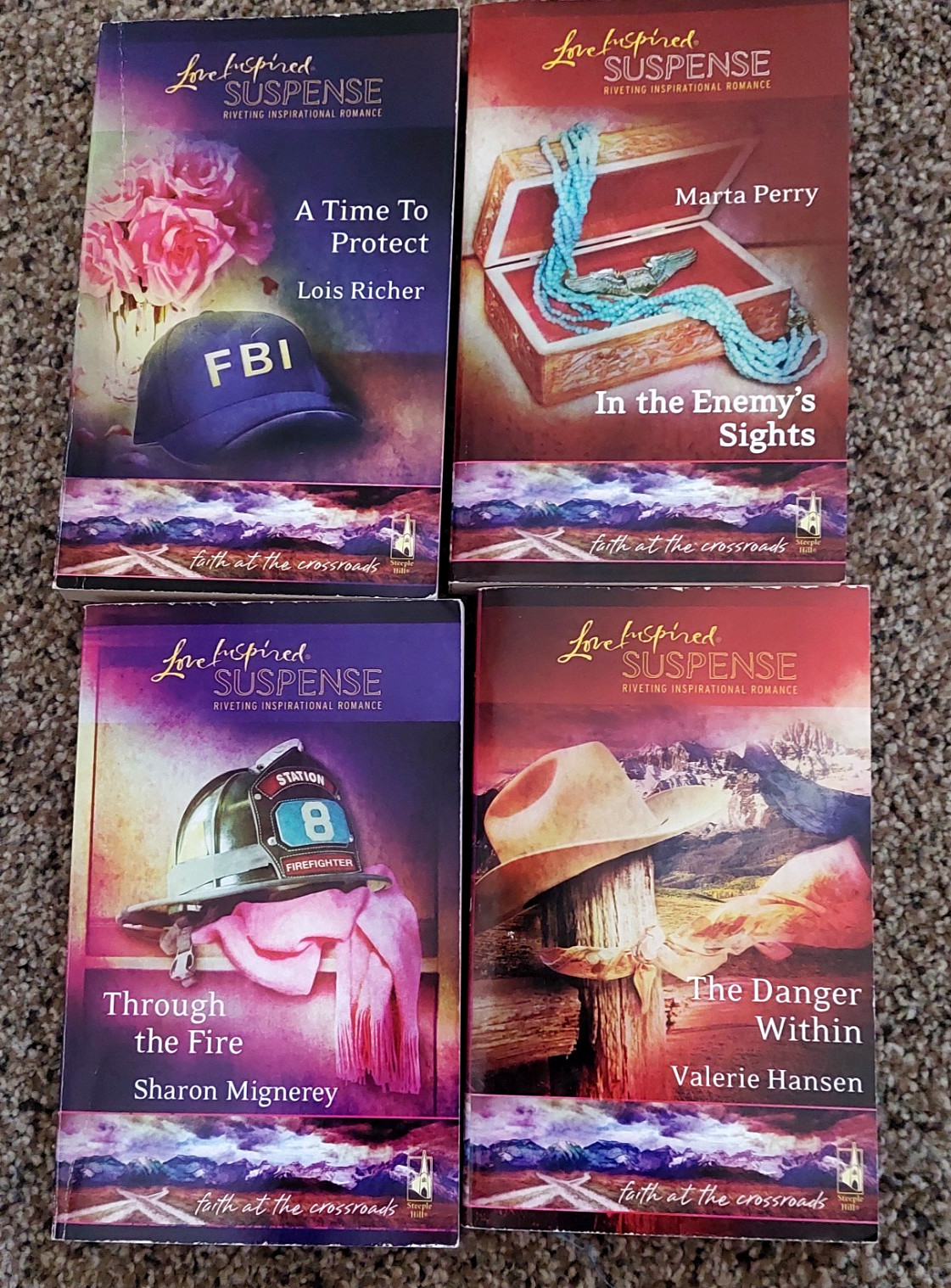 LOT OF 4 LOVE INSPIRED Christian Romance – all Faith at the Crossroads Series