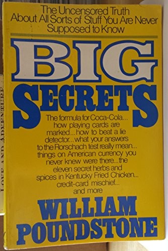 Big Secrets – Paperback By Poundstone, William – GOOD