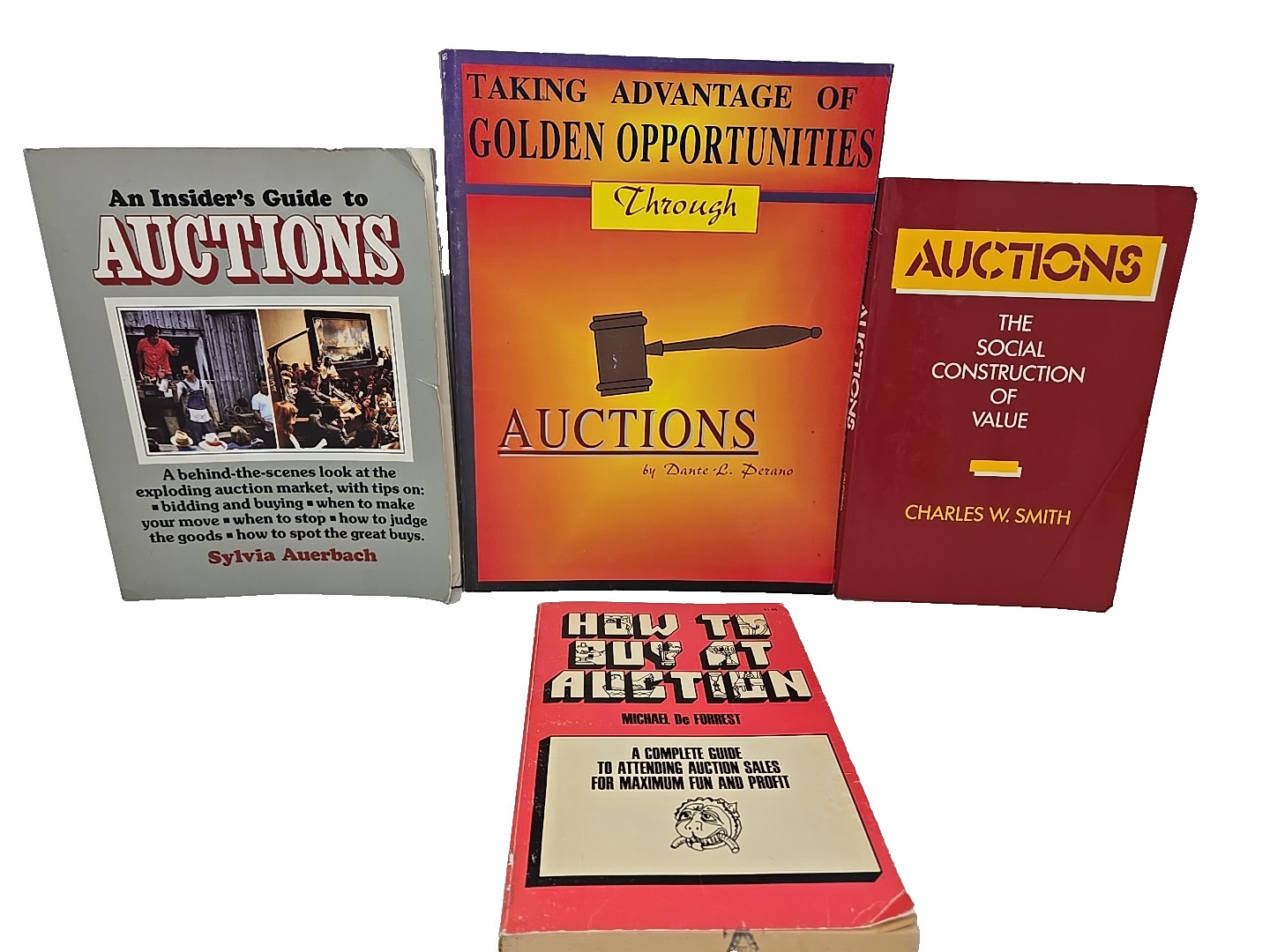 4 book lot AUCTIONS Buying and Selling Strategies Bidding Tactics Reselling +