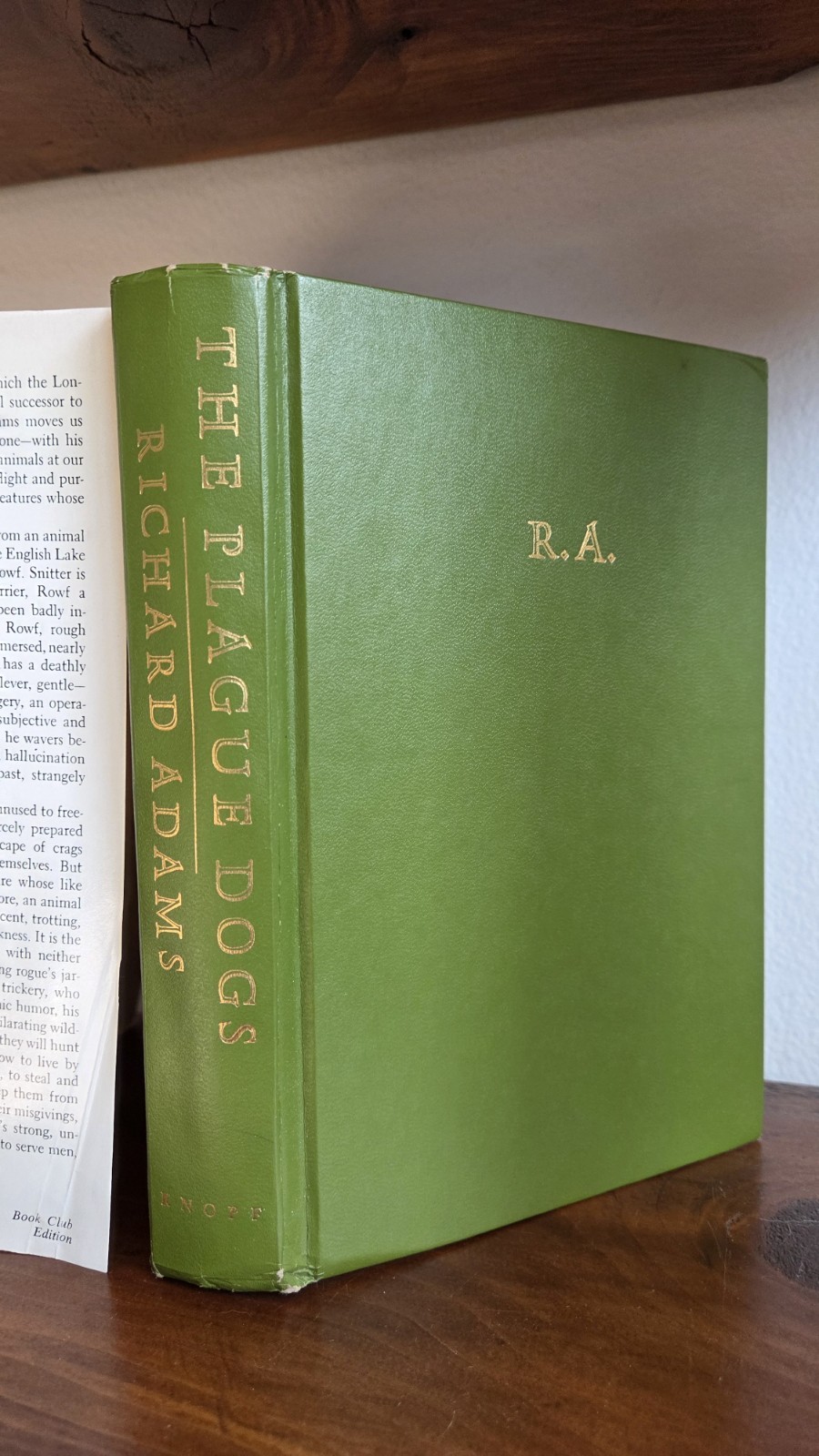1978 The Plague Dogs – Richard Adams Knopf Hardcover Book Club ED Good