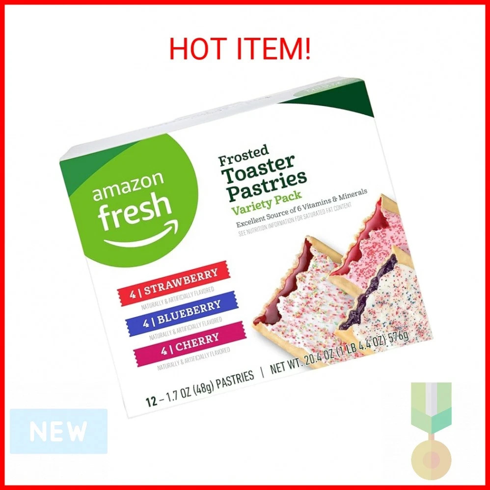 Amazon Fresh Toaster Pastries Variety Pack 12 Ct- 20.4 OZ