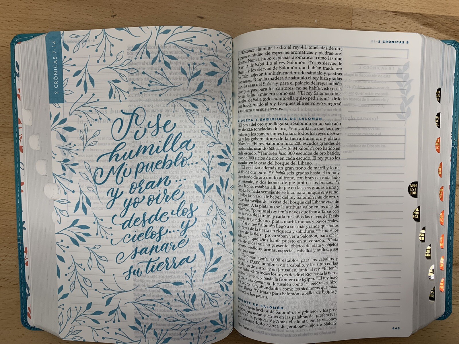 Biblia Devocional Mujer Verdadera NBLA – Duotono Aqua Nancy DeMoss con indice