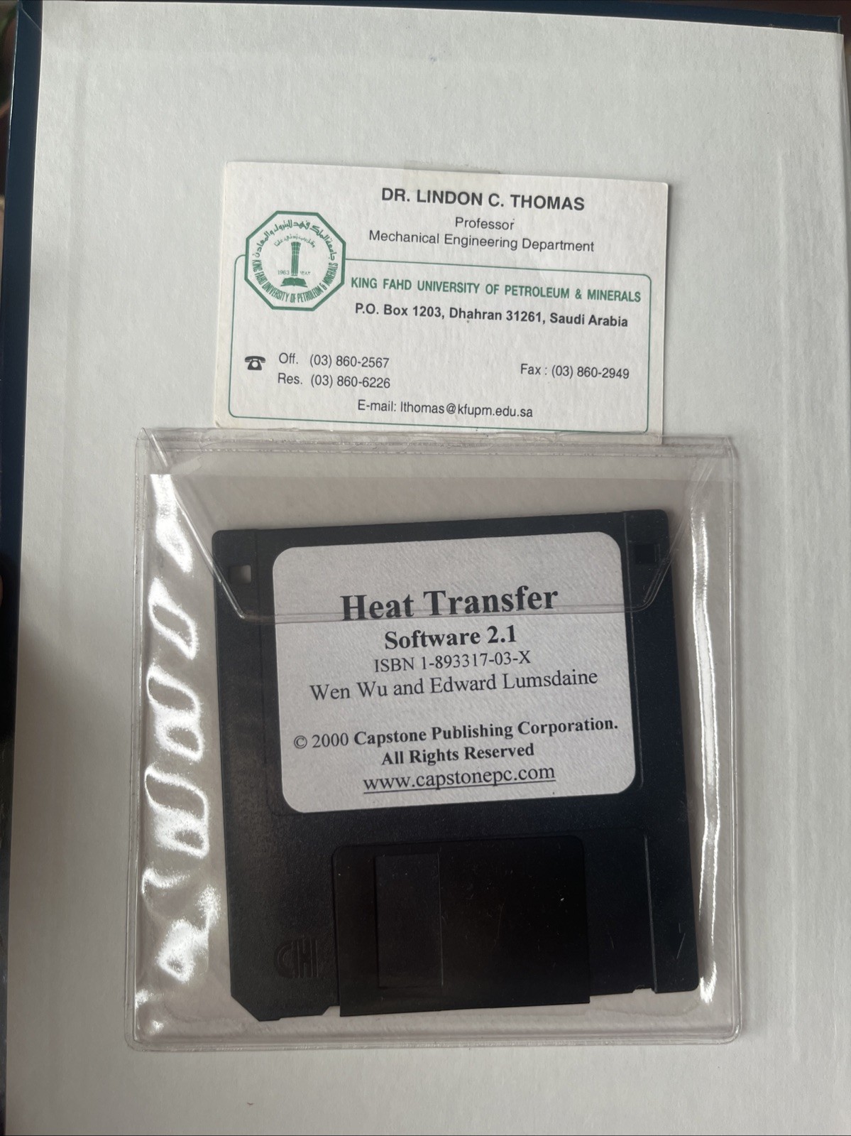 Heat Transfer-Professional Version, Second Ed INCLUDES Software 2.1 FLOPPY DISK