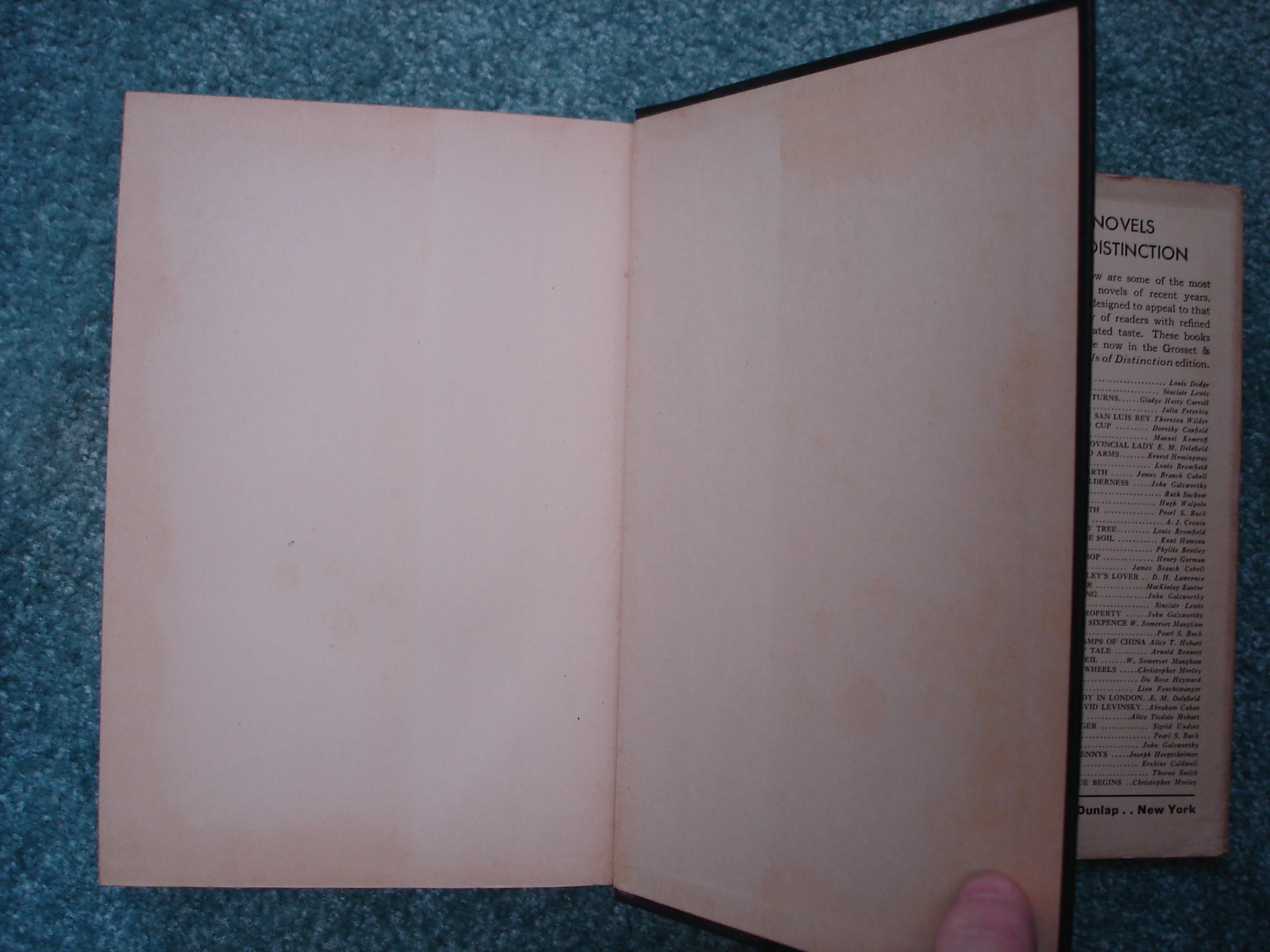 Dodsworth Sinclair Lewis Grosset & Dunlap hardcover 1929 fourth printing w/DJ