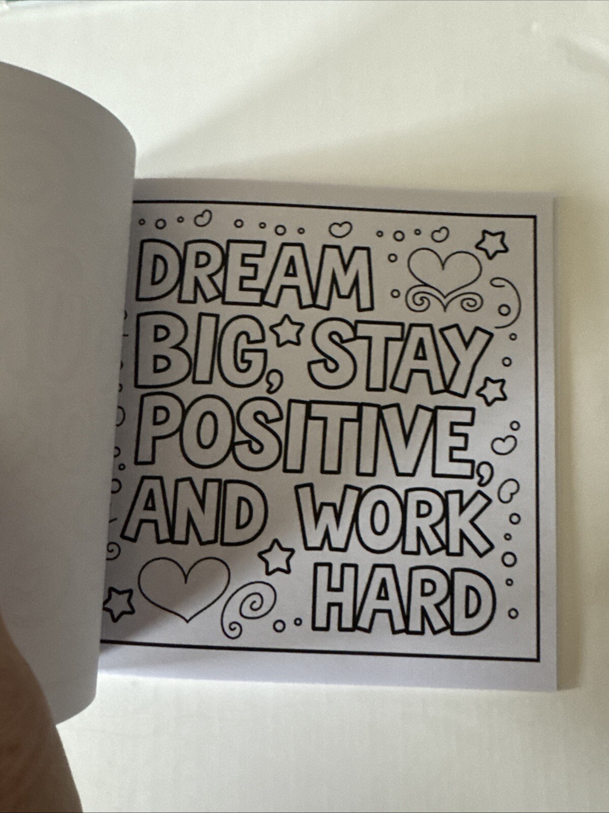 8 1/2 x 8 1/2 Adult coloring book believe in yourself NEW Shipping Included