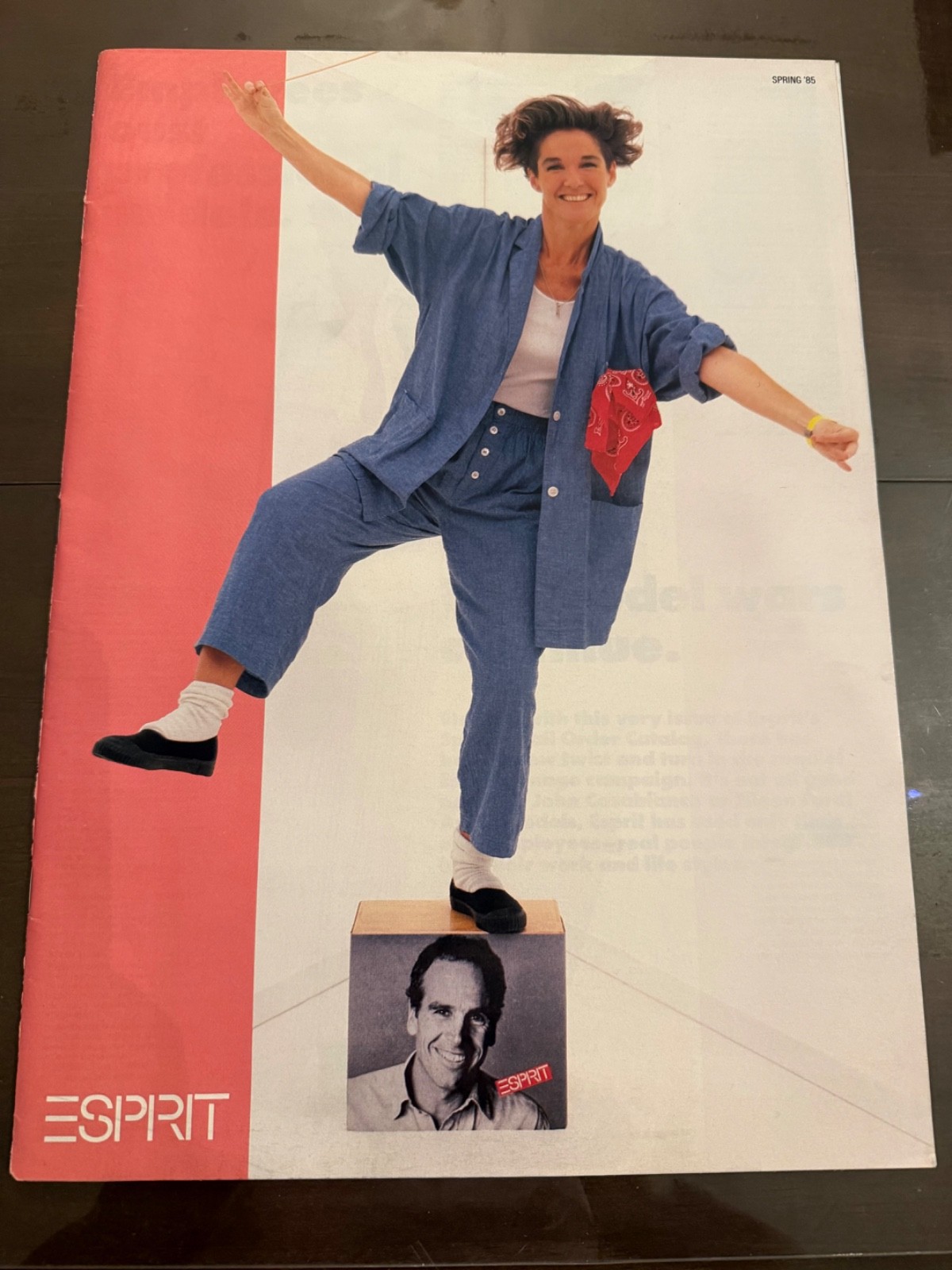 Esprit 1980s fashion catalog Spring 1985 oversize 15 x 10.5in
