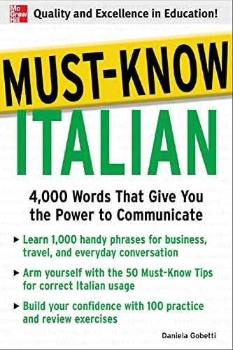 Must-Know Italian: 4,000 Words That – Paperback, by Gobetti Daniela – Very Good