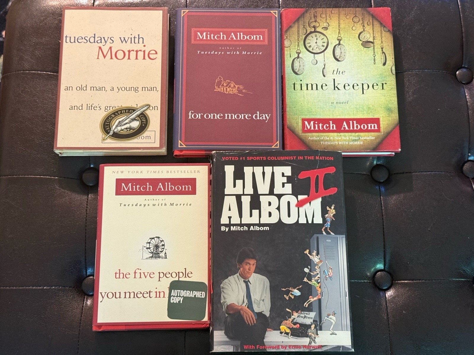 SIGNED Mitch Albom Lot of 5-Tuesdays Morrie, Five People, Time Keeper.. HC DJ VG