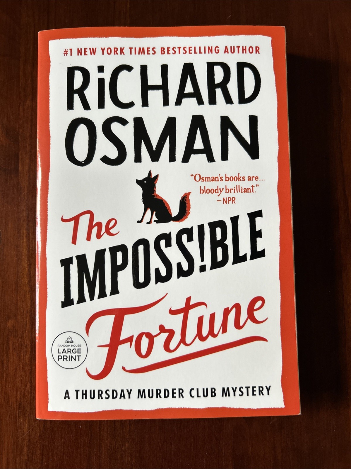 The Impossible Fortune Richard Osman Thursday Murder Club #5 Large Print New