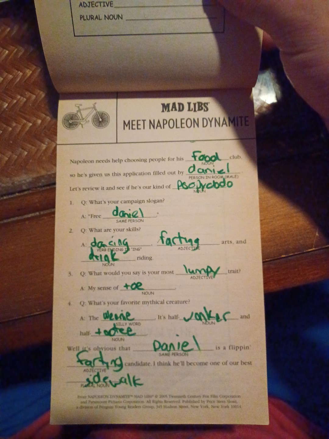 Mad Libs Ser.: Napoleon Dynamite by Leonard Stern and Roger Price (2005, Novelty