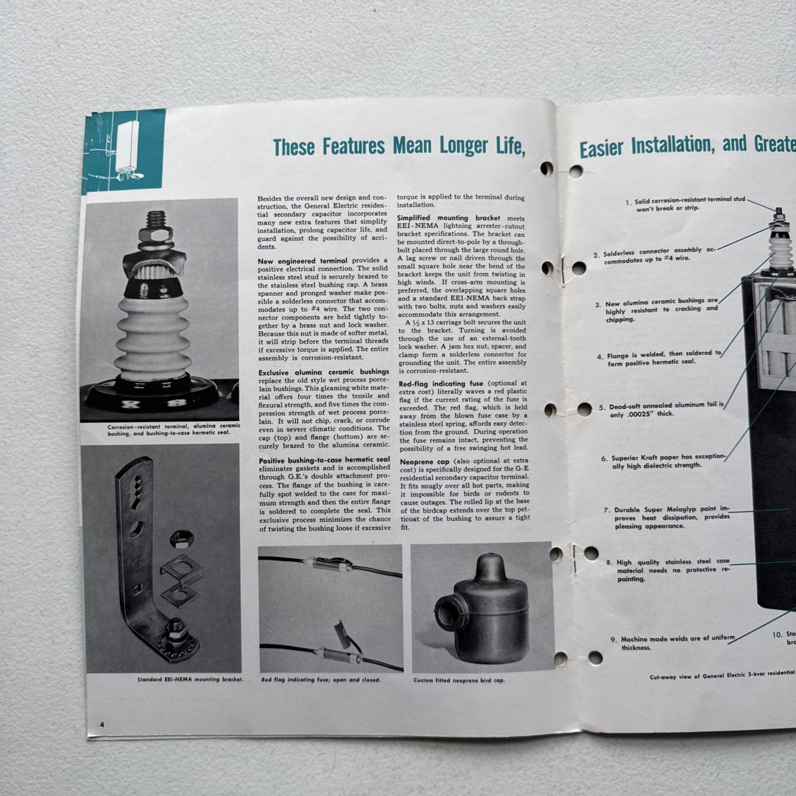 General Electric 1957 Residential Secondary Capacitors Sales Brochure