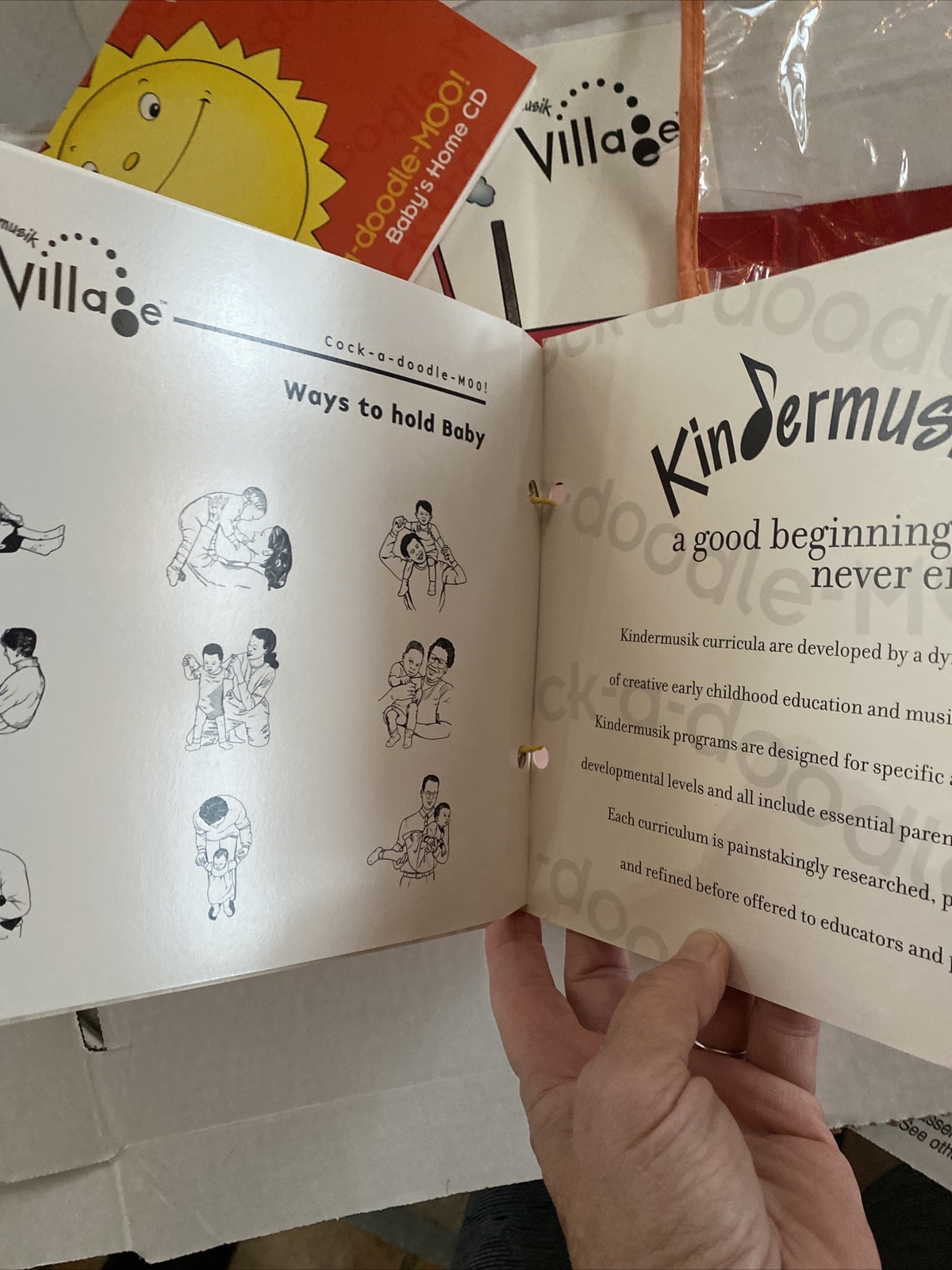 Kindermusik Village Cock A Doodle Moo Teachers Kit Book Baby Journal CD Set