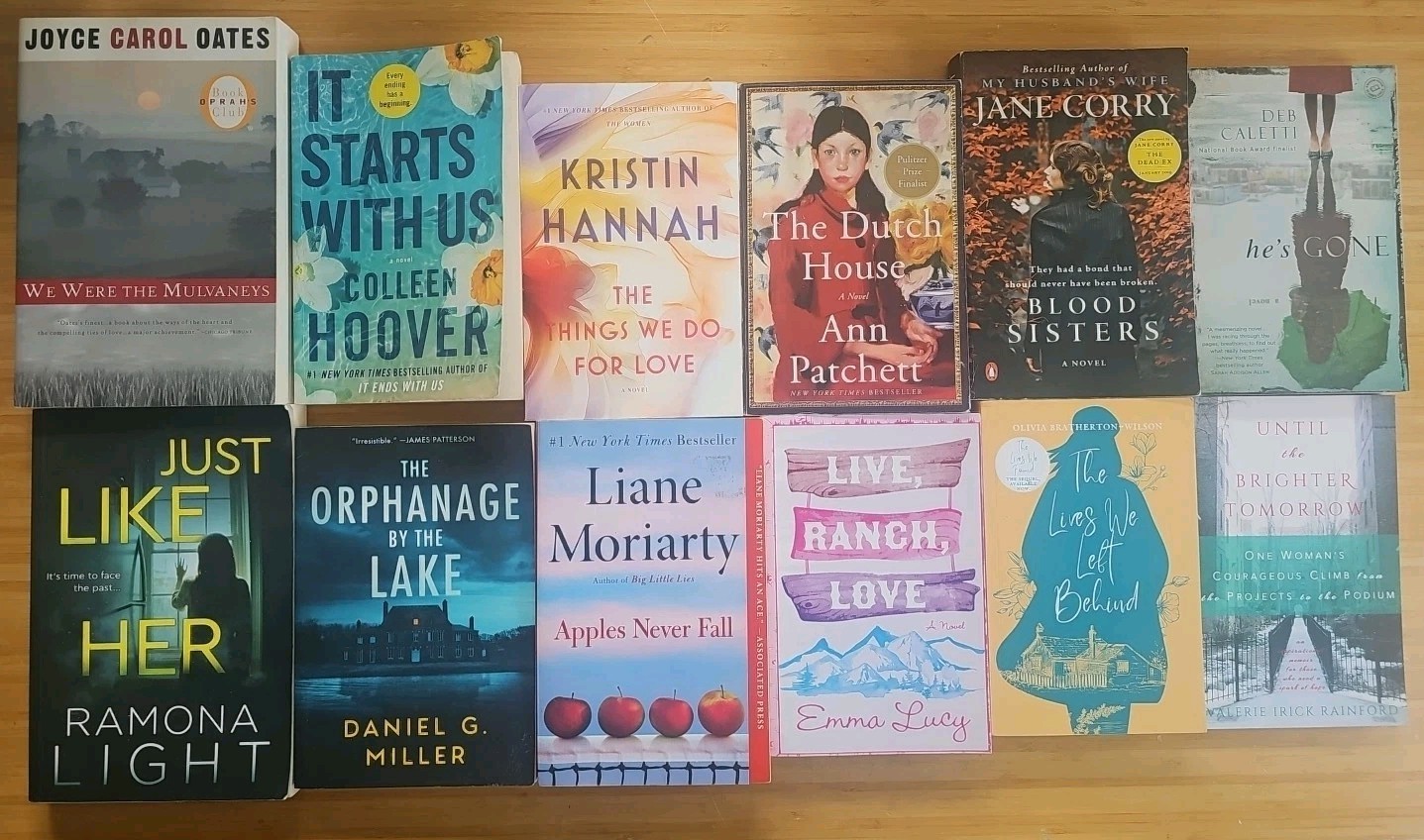 Book Lot 12 PB Colleen Hoover Kristin Hannah Liane Moriarty Ann Patchett