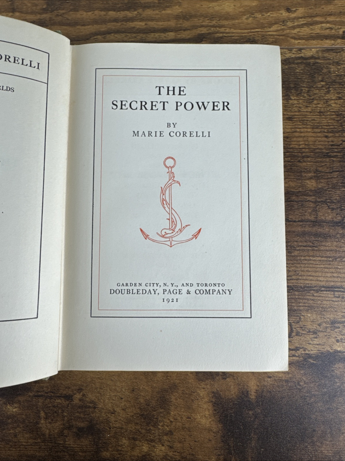 THE SECRET POWER BY MARIE CORELLI – 1921 FIRST EDITION – MYSTICISM/METAPHYSICS