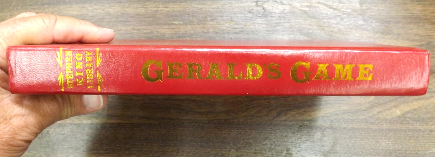 GERALD’S GAME STEPHEN KING LIBRARY 1992 RED FAUX LEATHER HB 332 PAGES HORROR