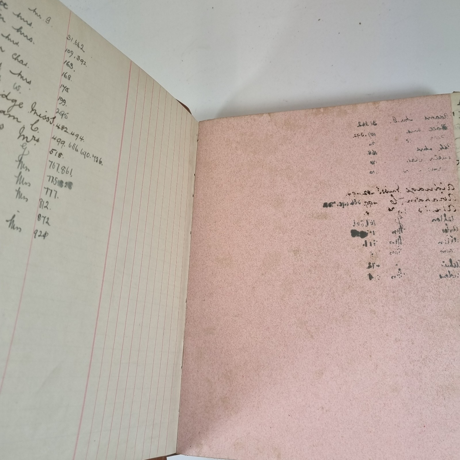 Antique Early 20th Letter Book Account Book Half Calf 29.5cm High Prop