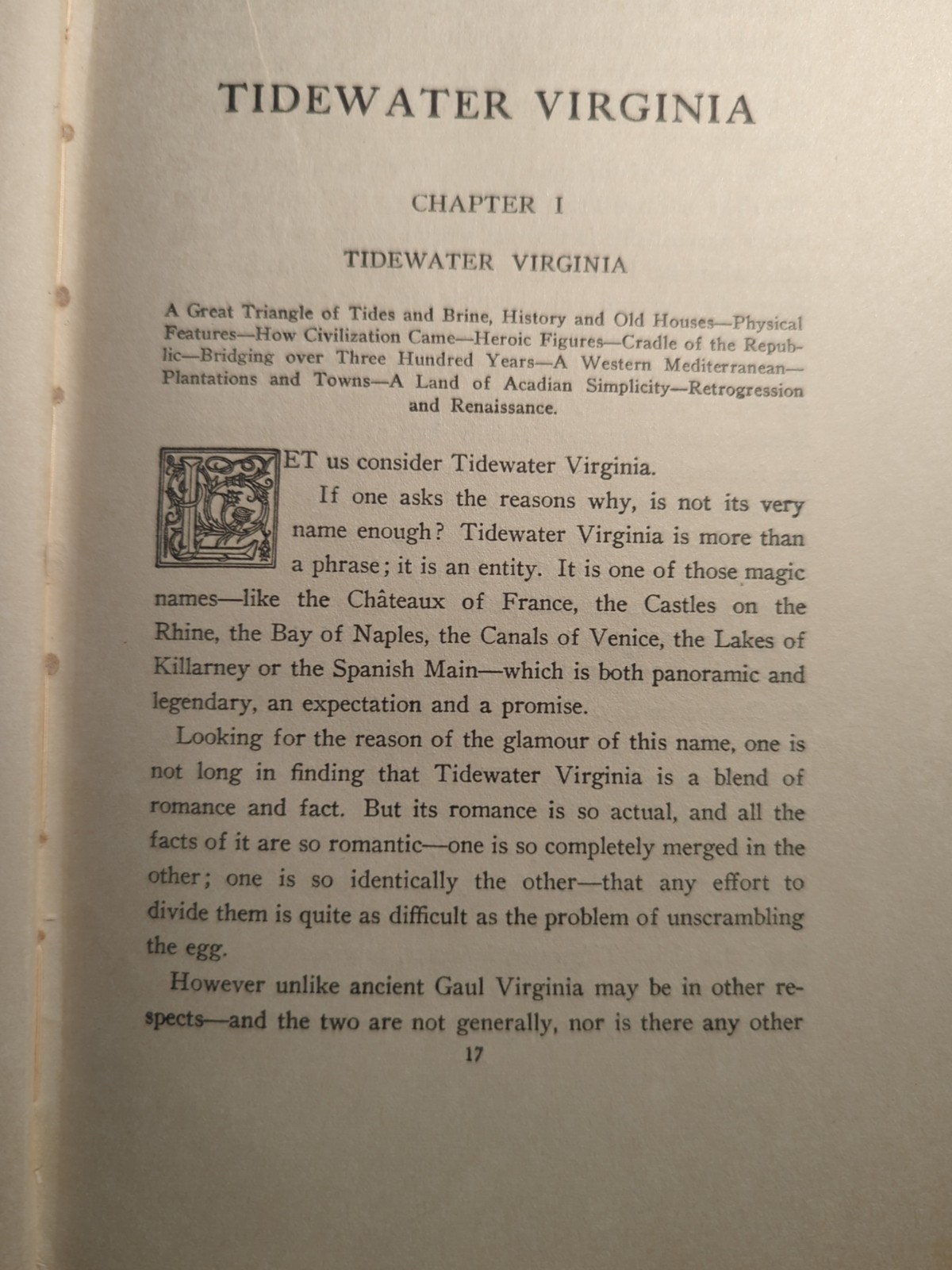Tidewater Virginia 1929 Paul Wilstach, Illustrated, First Edition