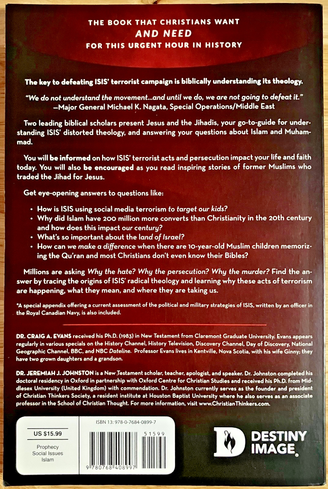 Jesus and the Jihadis – Confronting the Rage of ISIS – Evans and Johnston – 2015