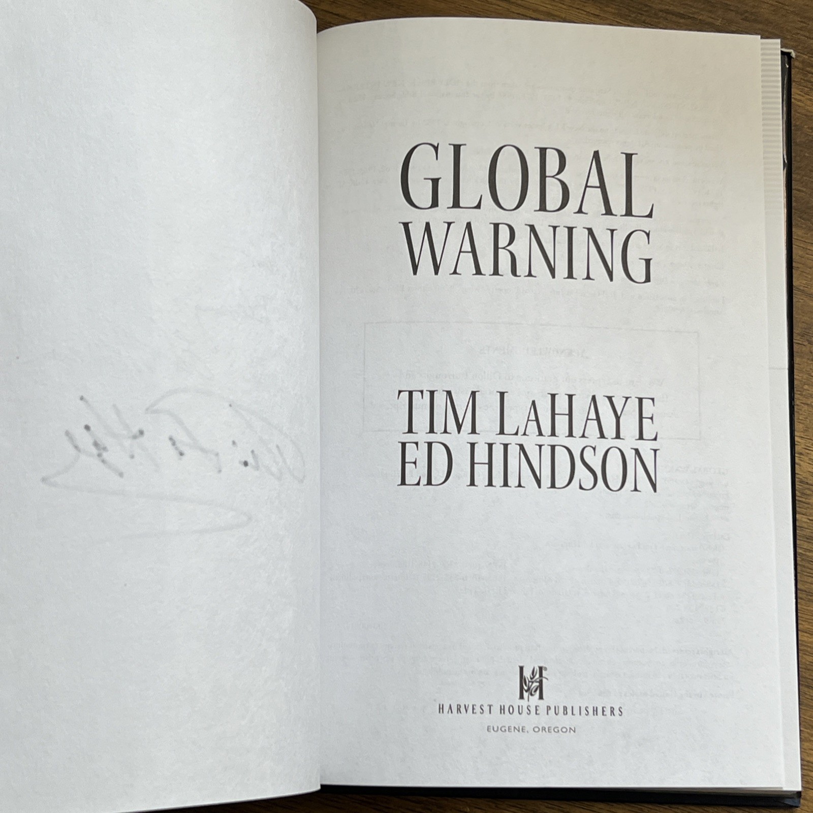 SIGNED 2x Global Warning Are We On The Brink Of World War 3 Tim LaHaye HC Book