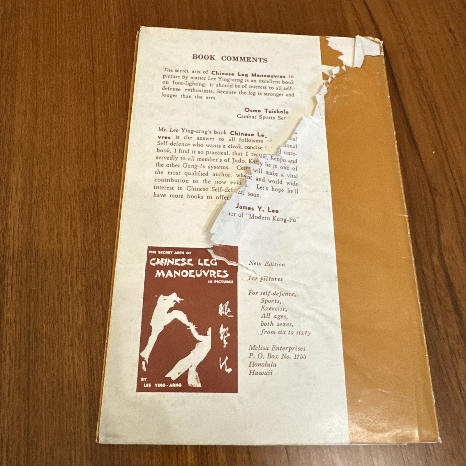1968 1st EDITION IRON PALM IN 100 DAYS BY LEE YING-ARNG KUNG FU KARATE