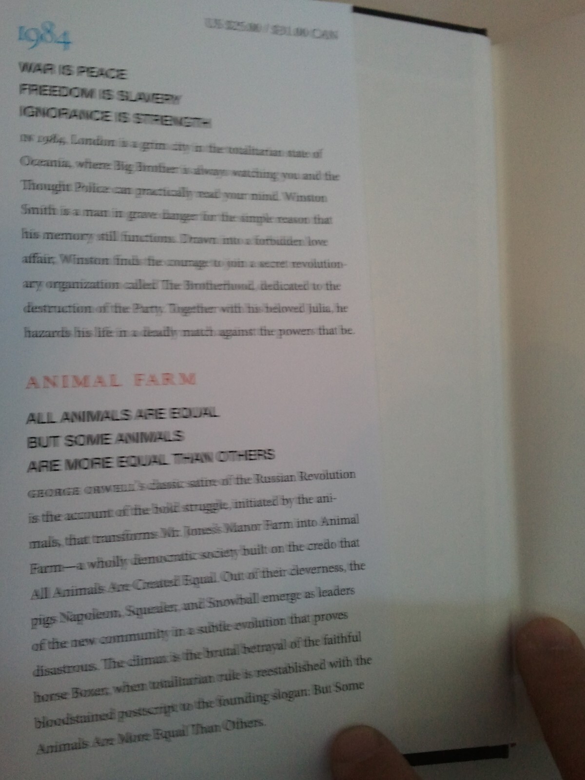 George Orwell: 1984 & Animal Farm Hardcover HMH 2021 Christopher Hitchens MOVIE