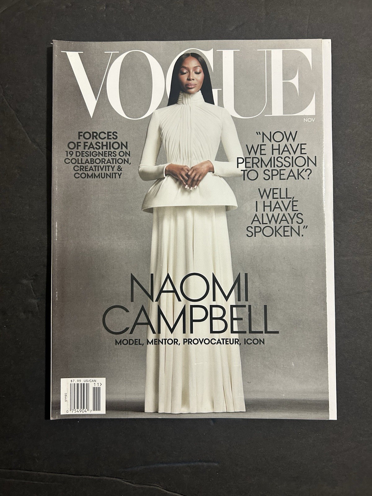 Vogue Magazine Nov 2020 US Edition Naomi Campbell Fashion Movies Women