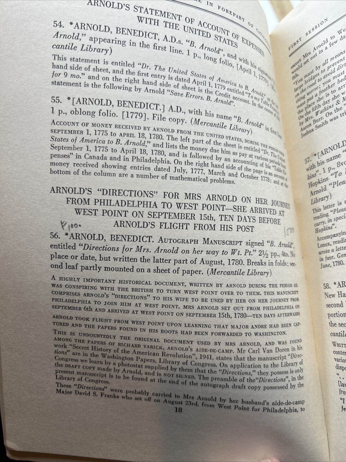Parke-Bernet Catalog: The Mercantile Library Association Collection of New York