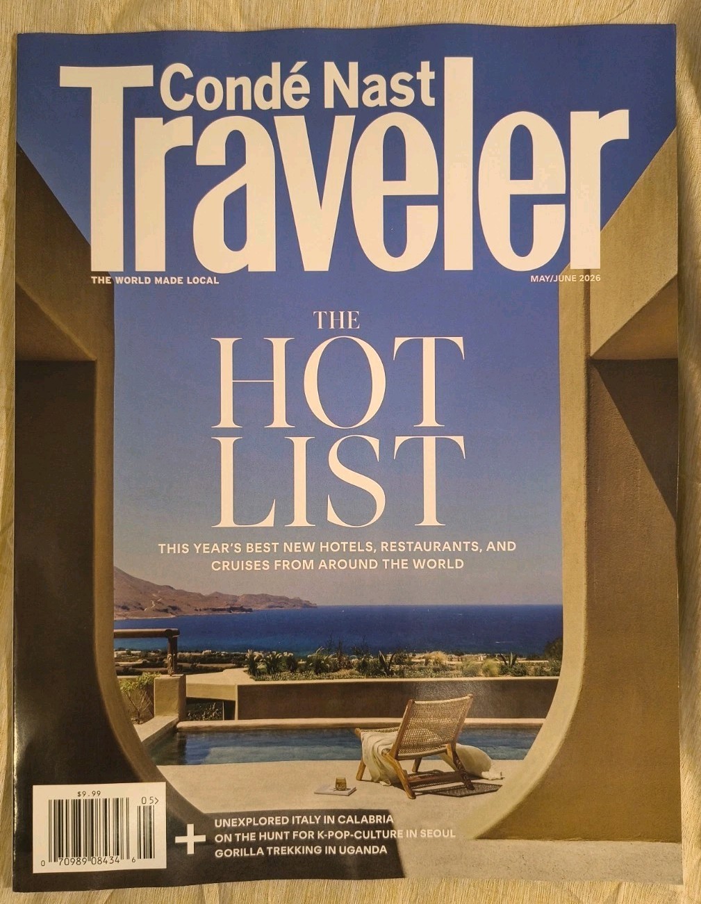 Conde Nast Traveler Magazine May June 2026 NEW Issue The Hot List Travel Luxury