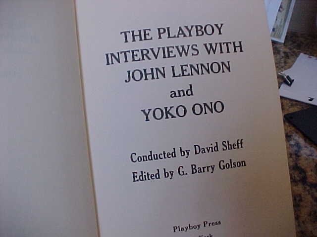 The Playboy Interviews with JOHN LENNON & YOKO ONO 1981 1st Edition HC D/J Wow!!